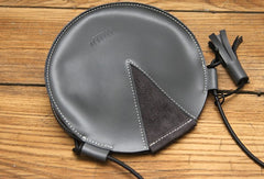 Cute LEATHER WOMEN SHOULDER Circle BAG Crossbody Round Purses FOR WOMEN