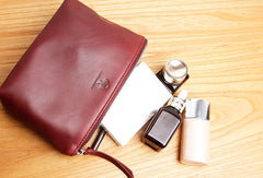 Genuine Leather Long Wallet Zipper Clutch Wallet Coin Change Makeup Wallet Purse For Women