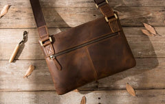 Vintage Leather Mens Cool Messenger Bag Shoulder Bags  for Men