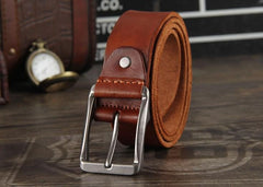 Genuine Leather Punk Rock Biker Trucker Mens Belt Men Black Coffee Belt for Men