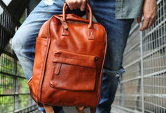 Cool Leather Mens Backpacks Travel Backpack Laptop Backpacks for men