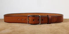 Genuine Leather Punk Rock Biker Trucker Mens Belt Men Black Coffee Belt for Men