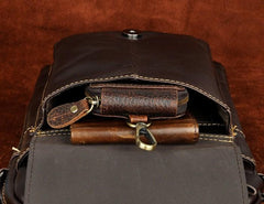 Mens Leather Side Bag Belt Pouch Holster Sling Bag Belt Case Waist Pouch for Men