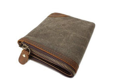 Mens Canvas Small Wallet for men Bifold Cool Men billfold Small Wallet