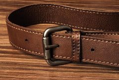 Genuine Leather Vintage Mens Cool Messenger Bag Shoulder Bag for men