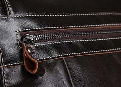 Cool Coffee Small Square Leather Mens Side Bag Messenger Bag Shoulder Bag for Men