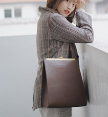 Stylish Leather Brown Womens Shoulder Bag Crossbody Bag Purse for Women