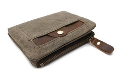 Mens Canvas Small Wallets for men Bifold Cool Men billfold Small Wallet