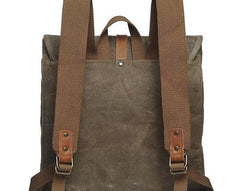 Cool Waxed Canvas Mens School Backpack Canvas Travel Backpack Canvas Backpack for Men