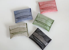 Handmade LEATHER Womens Small Card Wallet Leather Small Coin Change Wallet FOR Women