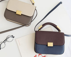 Stylish Leather Womens Small Handbag Work Purse Shoulder Bag for Women