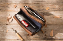 Cool Leather Mens Small Side Bag Messenger Bags Shoulder Bags for Men