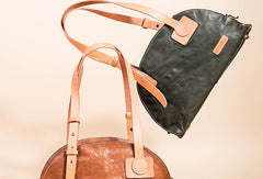 Handmade Genuine Leather Handbag Shopper Bag Purse Shoulder Bag Purse For Women
