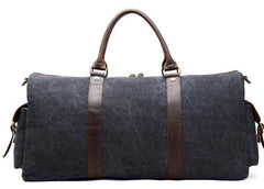 Mens Waxed Canvas Leather Large Weekender Bags Canvas Travel Bag for Men