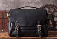 Handmade leather men Briefcase messenger vintage shoulder laptop bag vintage bag - EverHandmade