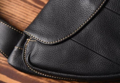 Cool Leather Mens Chest Bag Sling Bag Sling Crossbody Bag Travel Sling Bag for men