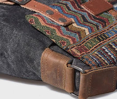 Vintage Mens Canvas Gray Cool Side Bag Messenger Bag Shoulder Bag for Men