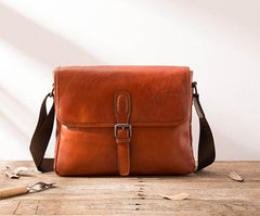 Cool Leather Mens Small Messenger Bag Side Bag Shoulder Bags for Men
