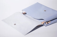 Handmade Leather Gray Womens Handbag Cute Shopper Purses for Women