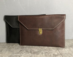 Genuine Leather Mens Clutch Cool Slim Wallet Zipper Clutch Wristlet Wallet for Men