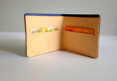 Vintage LEATHER Womens Small Bifold Wallet Leather Small Wallets FOR Women