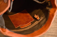 Brown Leather Mens Women Backpack Satchel Backpack School Backpack for men