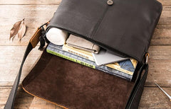 Handmade Cool Leather Mens Small Messengers Bag Shoulder Bags for Men
