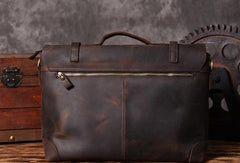 Handmade Cool leather mens Briefcases vintage laptop Briefcase Business Briefcase - EverHandmade