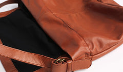 Vintage WOMENs LEATHER Large Messenger Bag Shoulder Bag Purse FOR WOMEN