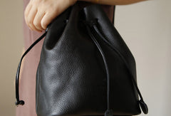 Genuine Leather Cute Bucket Bag Crossbody Bag Shoulder Bag Women Leather Purse