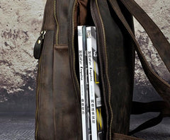 Cool Leather Mens Backpack Vintage Travel Backpack Satchel Backpack for men