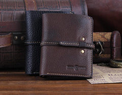 Genuine Leather Mens Cool Slim Long billfold Leather Wallet Men Small Wallets Bifold for Men