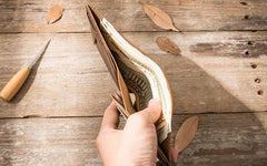 Coffee Cool Leather Mens Small Wallet Bifold Vintage Slim billfold Wallet for Men