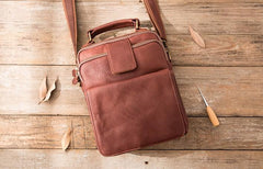 Cool Leather Mens Small Shoulder Bags Messengers Bag for Men
