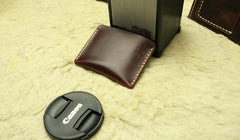 Handmade Leather Mens Slim Front Pocket Wallet Leather Small Wallets  for Men