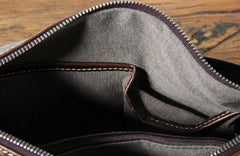Handmade Genuine Leather Mens Cool Messenger Bag Sling Bag Chest Bag Bike Bag Cycling Bag for men