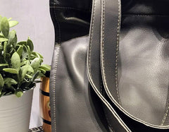 Vintage WOMENs LEATHER Small Handbag Tote Bag Work Tote Shoulder Purse FOR WOMEN