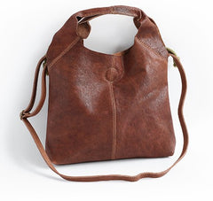 Handmade LEATHER WOMENs Small Shopper Tote SHOULDER Tote BAG FOR WOMEN