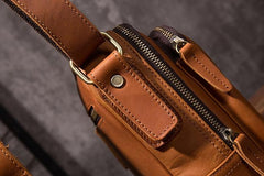 Cool Leather Mens Small Messenger Bag Side Bag Small Shoulder Bag for Men