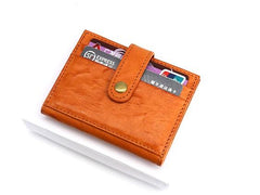 Leather Mens Front Pocket Wallet Card Wallet Small Slim Wallet Change Wallet for Men