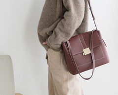 Leather Stylish Womens Shoulder Bag Shoulder Work Purse for Women