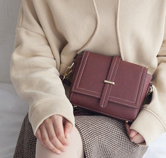 Minimalist Leather Womens Stylish Small Shoulder Bag Crossbody Purse for Women