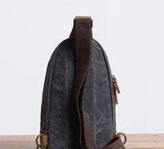 Cool Canvas Mens Sling Bag Sling Backpack One Shoulder Pack Chest Bag for men