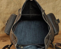 Cool Leather Mens Backpack Vintage Travel Backpack School Backpack for men