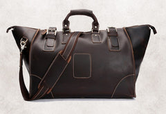 Vintage Leather Mens Large Weekender Bag Travel Bag Duffle Bag