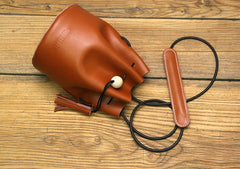 Cute LEATHER WOMEN Bucket SHOULDER BAG Barrel Crossbody Purses FOR WOMEN