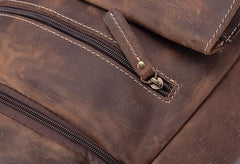 Vintage Cool Leather Mens Backpack Large Travel Bag Hiking Bag for men