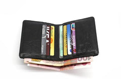 Leather Mens Front Pocket Wallet Small Wallet Slim Wallet billfold Card Wallet for Men