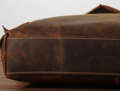 Handmade Leather Mens Cool Business Bag Briefcase Work Bag Laptop Bag for men