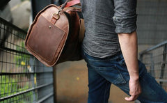 Cool Leather Mens Weekender Bags Travel Bag Duffle Bags Overnight Bag for men